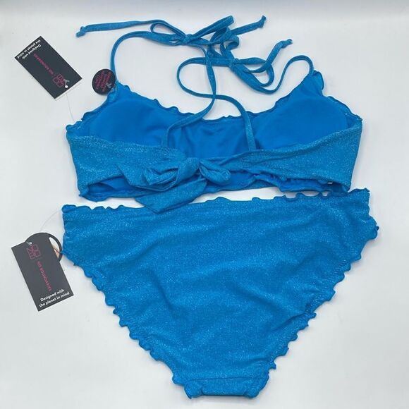 Women’s Juniors Lettuce Edge Bikini Swimsuit Bathing Suit 2-Pack Size L - Picture 16 of 16